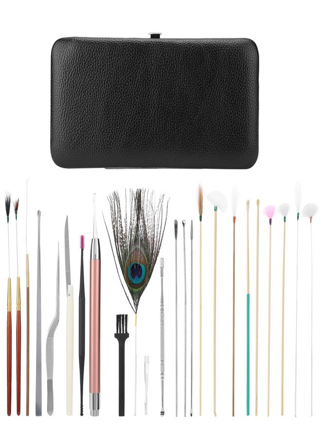 ZJchao Ear Wax Removal Tool, 23psc Spiral Ear Pick Sets Double Ended Ear Scoop Spoon Ear Care Supplies for Woman Man Earwax Removal Ear Cleaning Tools Set(23 Classic Black Ear Pick Sets) - Image 1